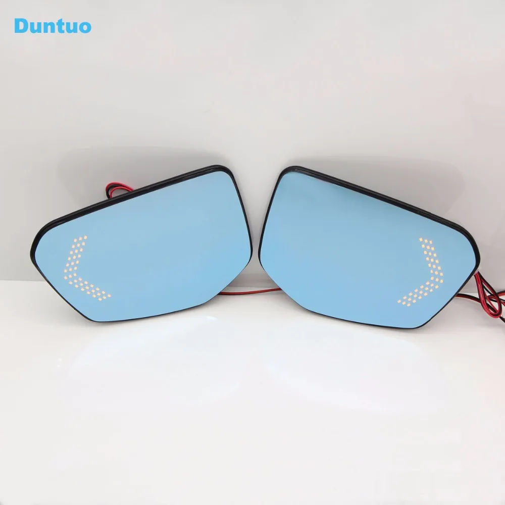 Blue Wing Mirror Glass With Base-Heated Car Angle Wide Glare Proof Mirror LED Turn Signal Lamp For Honda Civic  2016-2020