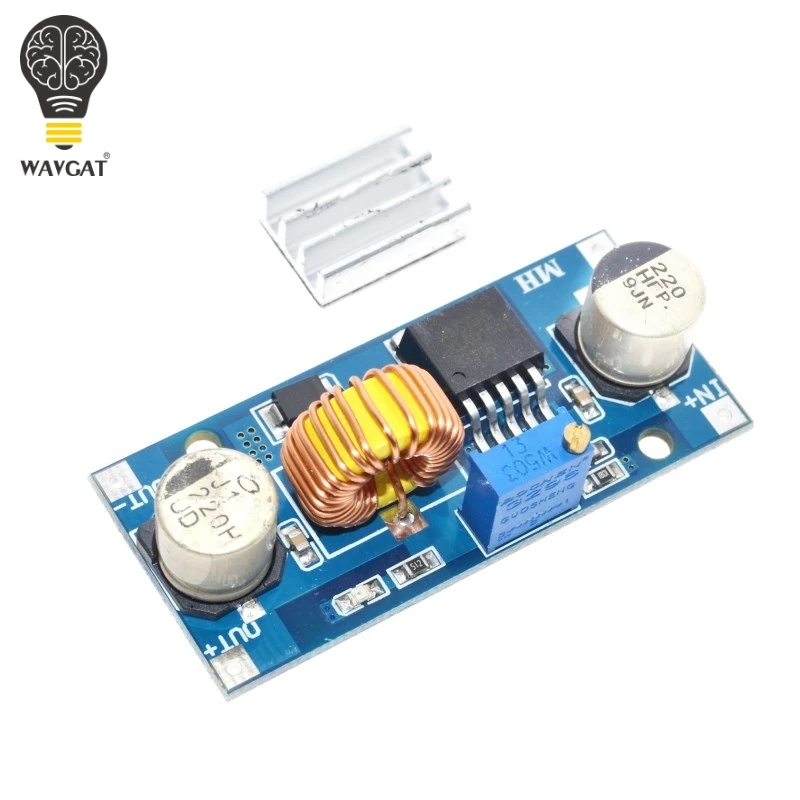 5A XL4015 DC-DC 4-38 V do 1.25-36 V 24 V 12 V 9 V 5 V step Down regulowany moduł zasilania LED bateria litowa ładowarka z radiatorem — zdjęcie 6