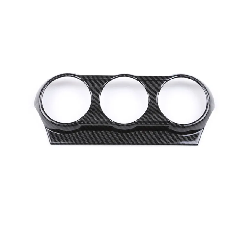 Carbon Fiber Air Conditioning Switch Cover Trim Strips Car Styling Accessories for 2015-2017 Mazda 2 Demio DL Sedan DJ Hatchback