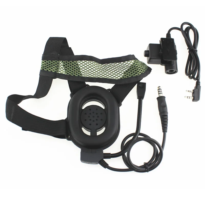 Tactical Bowman Elite II Radio Headset Earpiece With U94 Style PTT For Kenwood Portable Radio Baofeng UV-5R Walkie Talkie 2 Pin