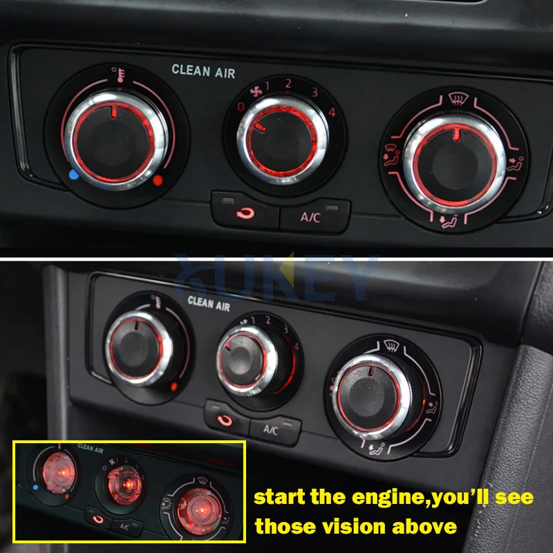 AC Heater Dash Climate Switch Knobs Buttons For VW FOX 5Z Suran SpaceFox CrossFox Lupo Button Volkswagen Accessories Car Styling