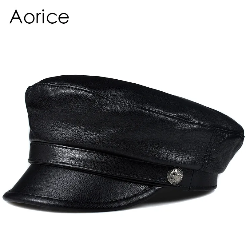 Aorice Man Winter Warm Cap Hat 2021 New Boy School Caps Beret Baseball Hats Black Color