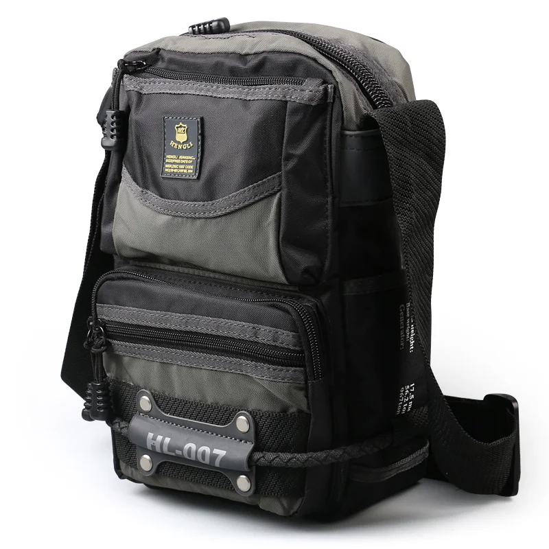 Men Shoulder Bag Messenger Multifunction Bags Crossbody Bag Waterproof Oxford Cloth Casual Travel Mans Toolkit