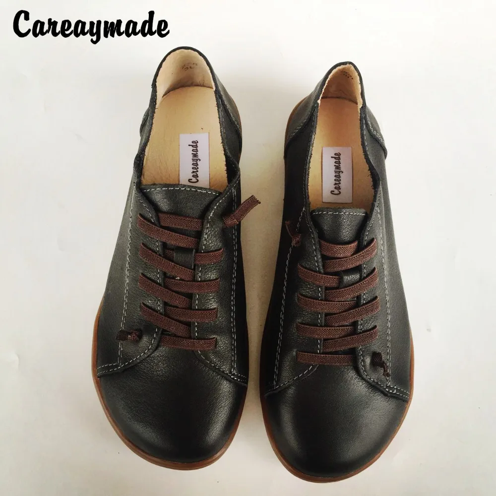 Careaymade-zapatos hechos a mano para mujer, calzado de piel de vaca con capa de cabeza, estilo retro, chica mori, talla grande, 5 colores