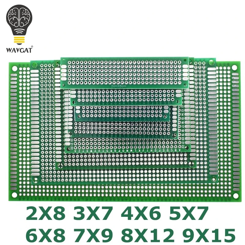 9x15 8x12 7x9 6x8 5x7 4x6 3x7 2x8 cm dwustronnie prototyp Diy uniwersalne, drukowane obwodu płytka drukowana tablica suchościeralna dla Arduino