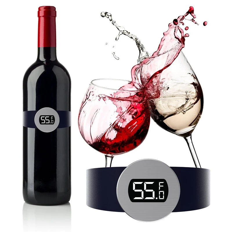

stainless steel wine temperature sensor red wine bracelet thermometer for beer home kitchen tools