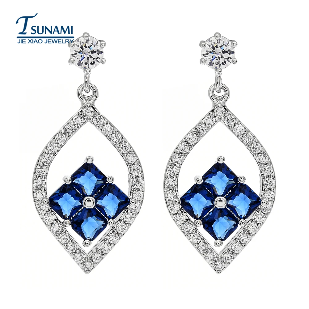 Famous brand four colors of zircon earrings, for women/girls luxury fashion jewelry gifts ER-131