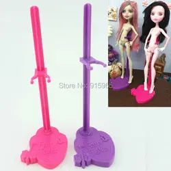wholesale 10pcs/lot pink purple blue new Stand for Monster High dolls stand Display Holder For Ever After High doll accessories