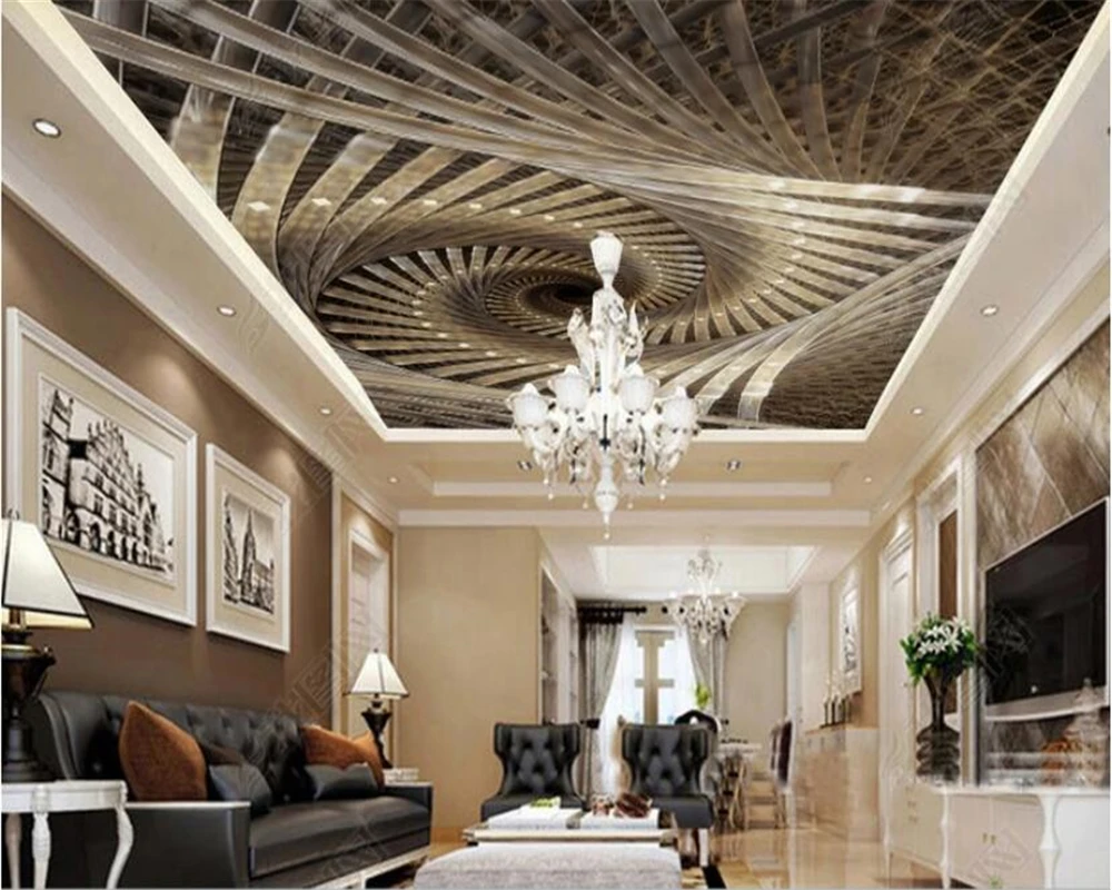 

Custom ceiling 3d mural wallpaper 3D geometric art hotel cafe zenith 3d wallpaper papel de parede wallpaper behang