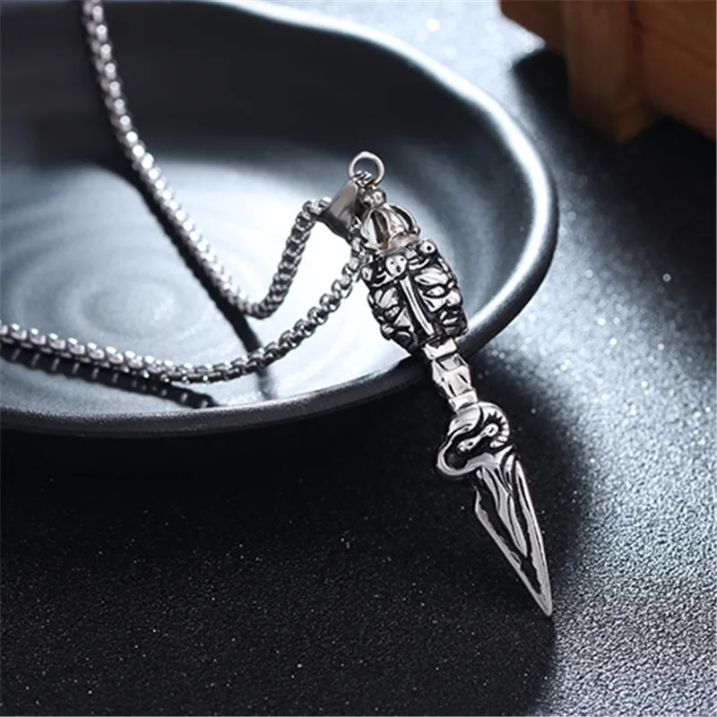 Stainless Steel All sides Buddha vajra Pendant Necklace Comprehensive Buddha Style Vajra Pendant Fashion Men Jewelry 24\