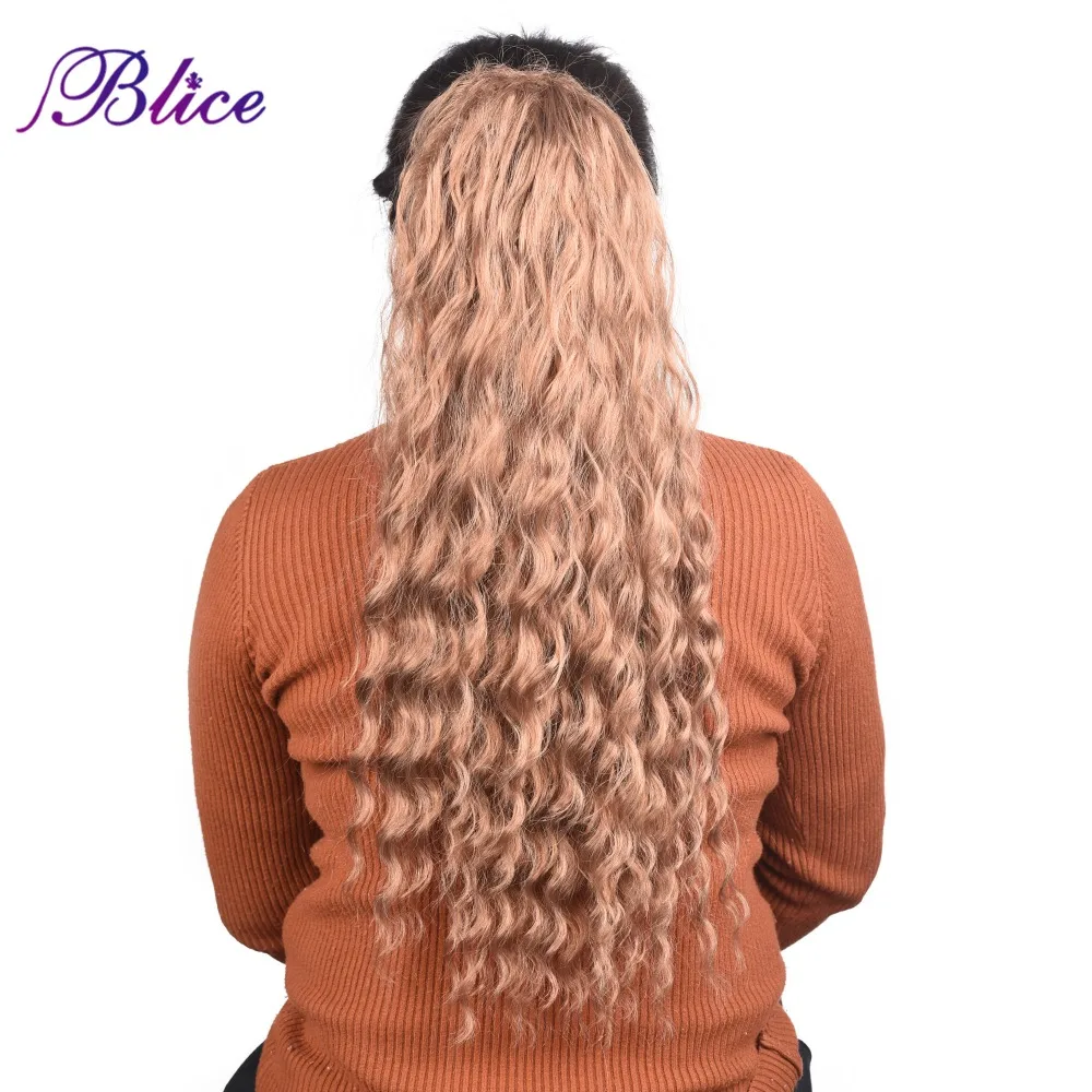 Blice 20-24 pollici estensioni coda di cavallo capelli ricci Alita sintetici resistenti al calore con due pettini in plastica tutti i colori disponibili