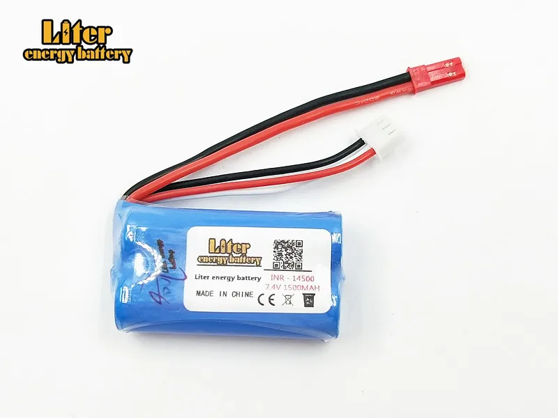 

10pcs/lot 7.4V 1500mAh 14500 high-rate lithium battery flywheel FT007 remote control boatt F1 Syma remote control aircraft