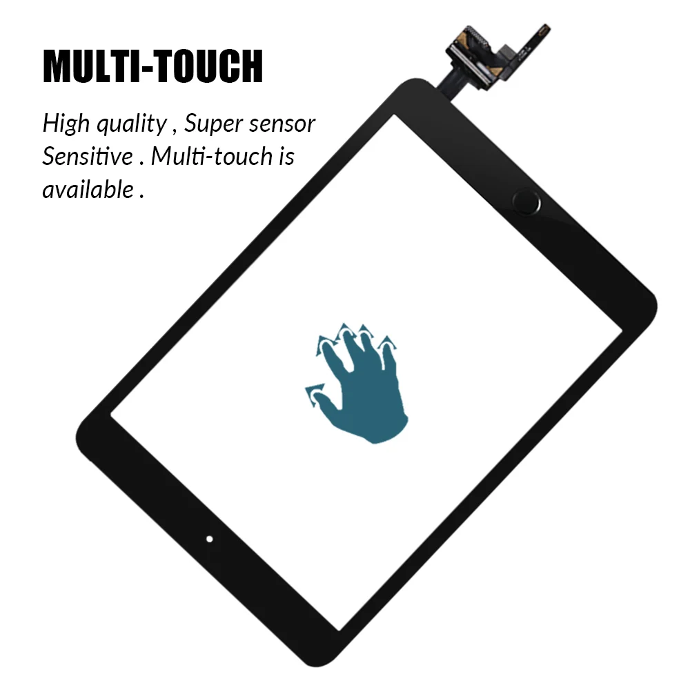 Touchscreen For iPad Mini 3 Mini3 Touch Glass Screen Digitizer Home Button With IC Conector For iPad mini 3 A1599 A1600 A1601