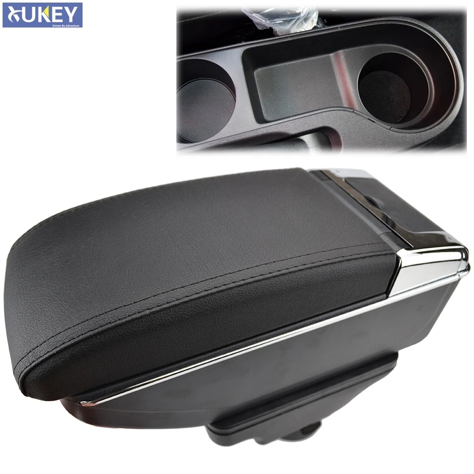 Car Storage Box For Kia Rio 4 YB X-Line 2017 Armrest Arm Rest Pu Leather Centre Center Console Cup Holder Central Part