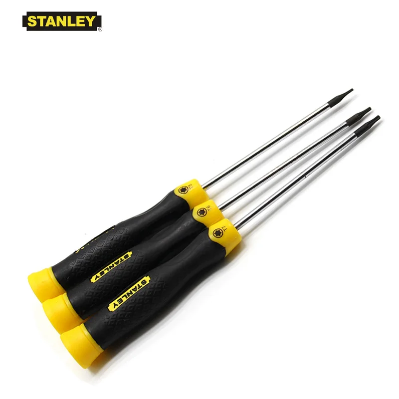 Stanley 1pcs presicison torx screwdriver T5 T6 T7 without hole,T8 T9 T10 T15 T20 T25 T27 T30 T40 with hole security screwdrivers