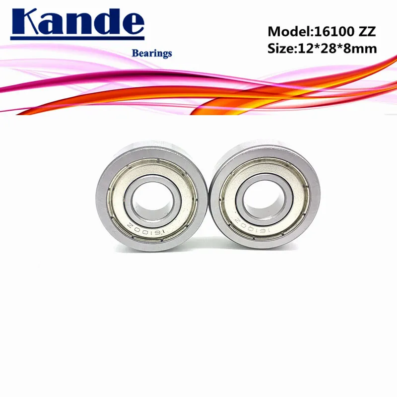 2pcs 16100 ZZ 16100ZZ   Thin Section 16100  Bearing  12x28x8mm 16100-2Z