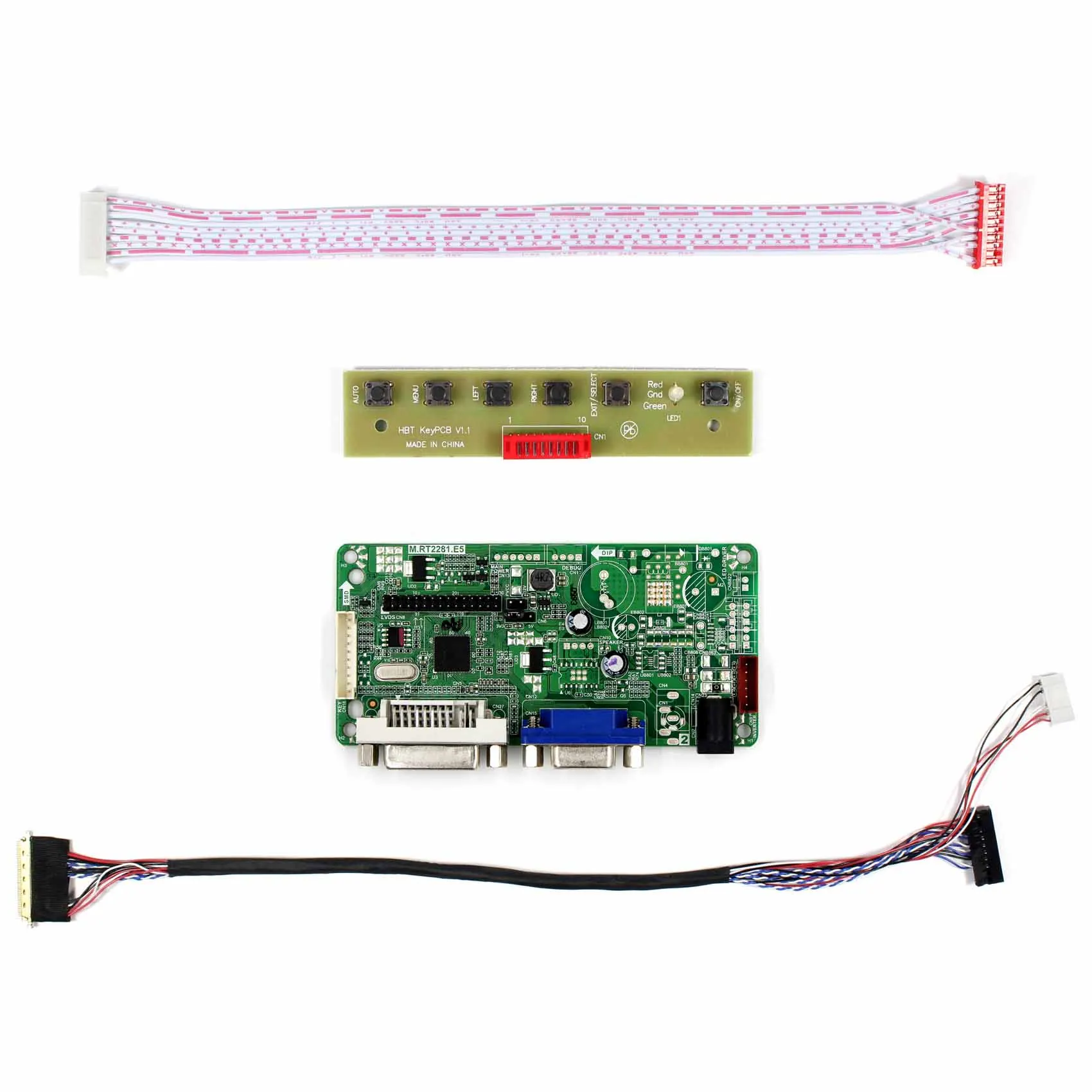 DVI VGA lcd controller board RT2281 work for 10.1inch B101EW05 LP101WX1  HSD101PWW1  1280x800 lcd panel