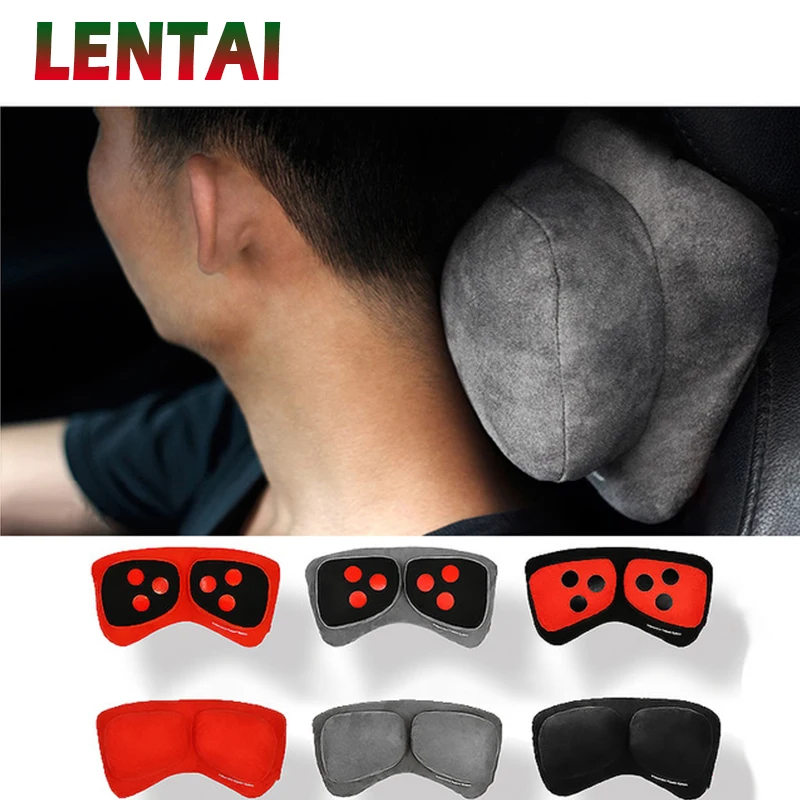 LENTAI 1PC Car Seat Massage Pillow Head Neck Pad For Fiat Punto 500 Volkswagen VW Polo Passat B7 B8 Golf 5 6 7 Touran Tiguan