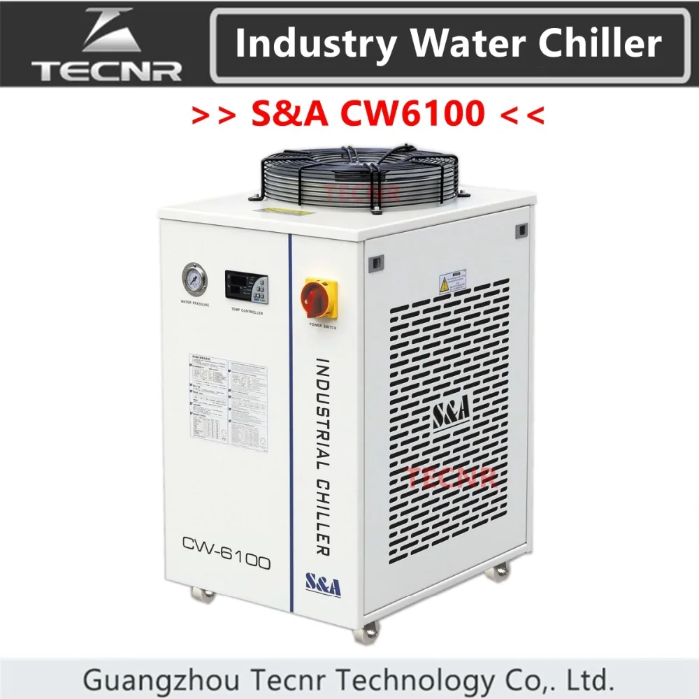 S&A CW6100 industrial water cool chiller for laser machine cooling 400W co2 laser tube 4200W capacity