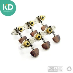 MoonEmbassy Classical Guitar Tuning Peg Bronze Chrome Color 1:18 Ratio Flamenco Guitar Machine Head Repair Parts Accessories