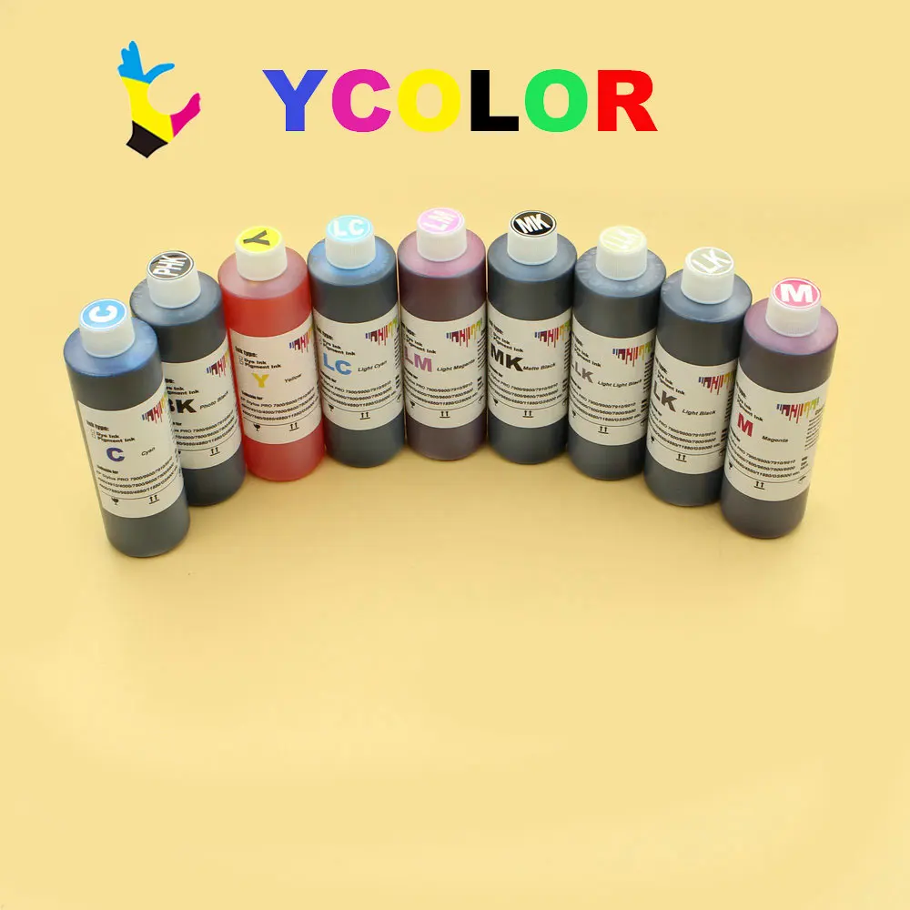 

9 color/lot 250ml Waterproof sunshine resistant pigment ink for Epson 3800 3850 3880 3885 3890 3880C inkjet printer