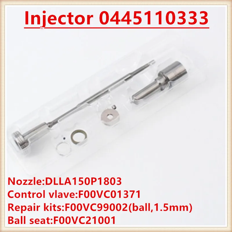 

common rail injector overhaul kits Repair kit DLLA150P1803 F00VC01371 diesel injection overhaul Kit for 0445110383 0445110333