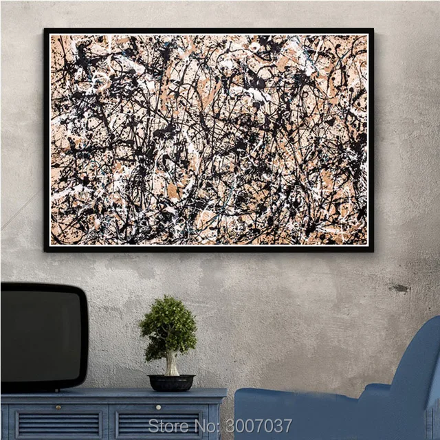 Paintings Art Jackson Pollock Abstract Painting Psychedelic Handmade Canvas Paintings Wall Pictures For Living Room Home Decor