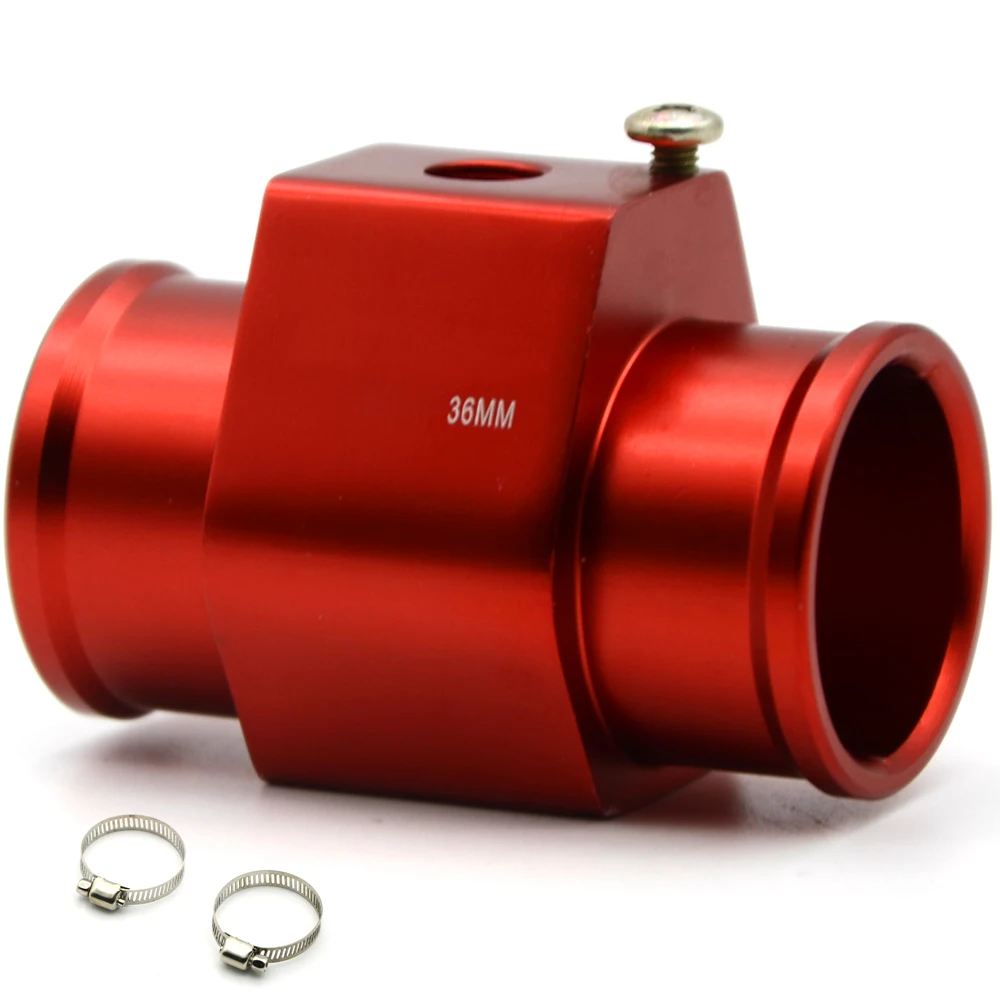 Racing Red Water Coolant Temperature Sensor Water Temp Gauge Adapter 1.25\