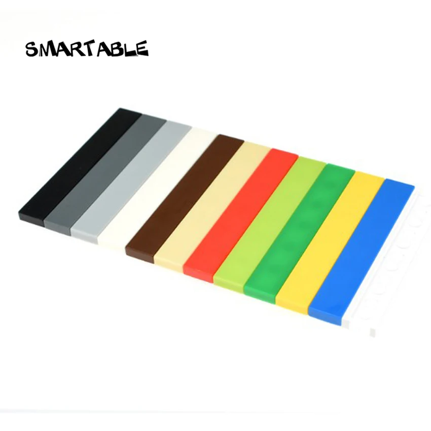 Smartable Tile 1x6 with Groove Flat Studs Building Blocks Parts Creative Toys For Kids Compatible Major Brands 6636 120pcs/lot