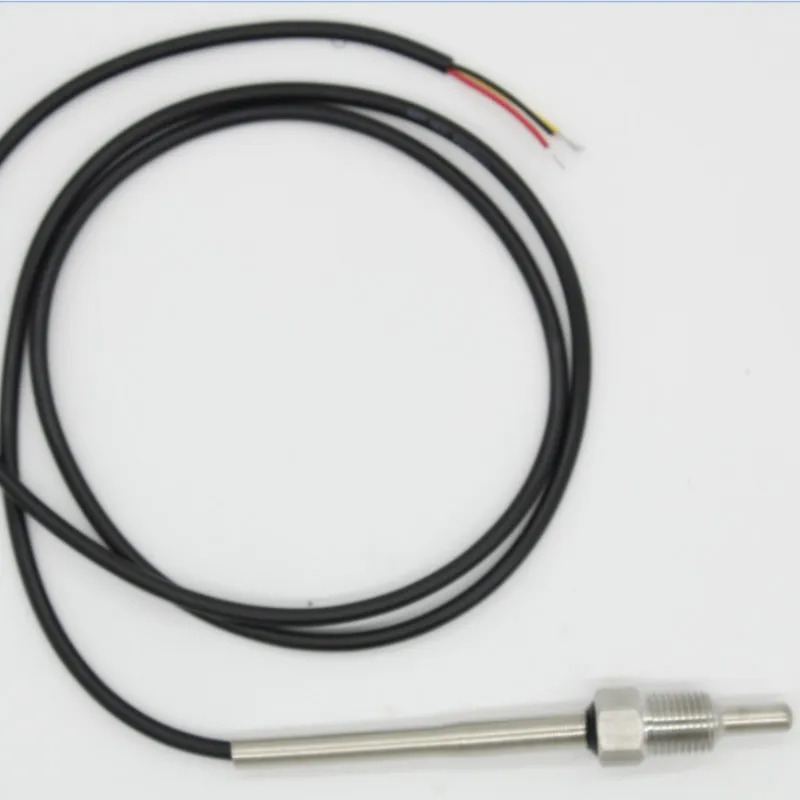 

PT1000 Housing Platinum Resistance Temperature Sensor G1/4 Thread Probe OD= 6mm 1m PVC 3-core Wire Stainless Steel L30-300mm