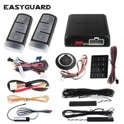 Easyguard rolling code alarm samochodowy PKE zestaw psssive system centralny zamek z pilotem zdalnego rozruch silnika przycisk start dotykowy hasło wejściowe