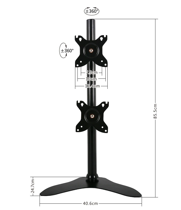 LCD-700D 360 도 싱글 모니터 데스크탑 스탠드, 모니터 홀더 암, 풀 모션 컴퓨터 테이블 홀더, 26 인치-45 인치