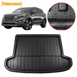 Buildreamen2 For Hyundai Tucson Car Rear Trunk Mat Tail Luggage Floor Tray Boot Liner Cargo Carpet Mud 2016 2017 2018 2019