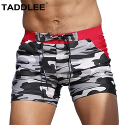 Taddlee Brand Swimwear Men Swimsuits Sexy Camo Swim Boxer Trunks Pockets Short Surfing Board Shorts Quick Drying Bathing Suits