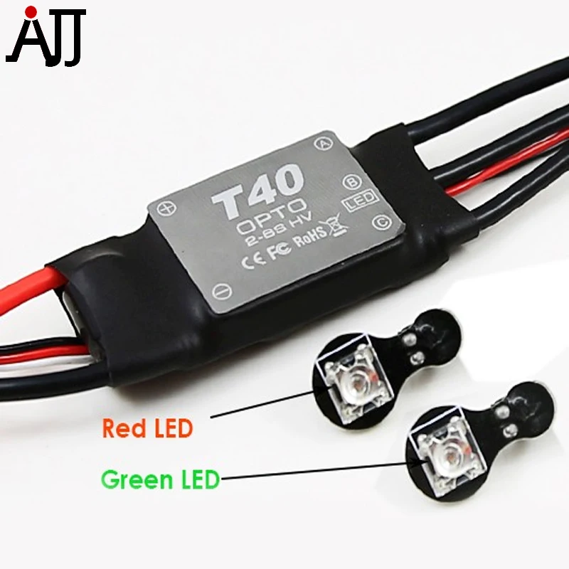 

Rctimer 40A ESC SimonK прошивка OPTO с красно-зеленсветодиодный Одом T40A-S 2-6S LiPo регуляторы скорости