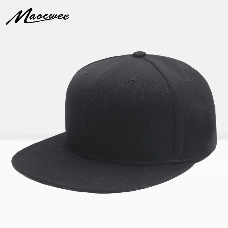 Gorra de béisbol con cierre trasero para hombre y mujer, gorro ajustable de estilo Hip Hop, color negro, novedad de 2017