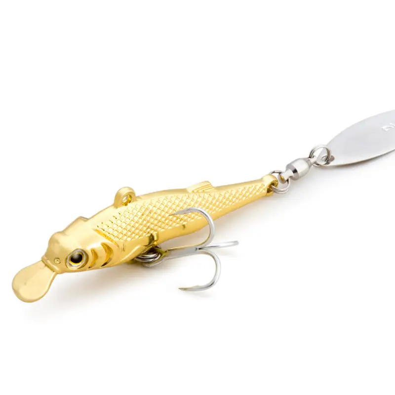 SPIN SONIC fishing lure  15g 20g silver gold metal fishing bait spinner bait Treble Hook hard lures Fishing gear