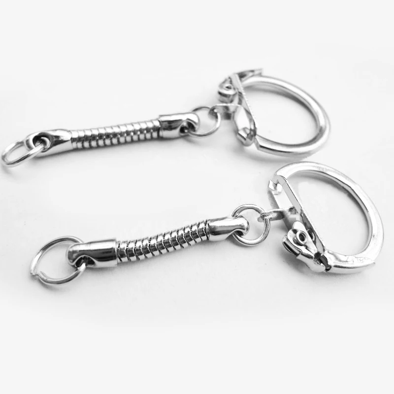 

40PCS/Lot DIY Snake Chains Keyrings Bag Trinket Men Special Key Chain Buckle For DIY Jewelry Making Accessories Wholesale