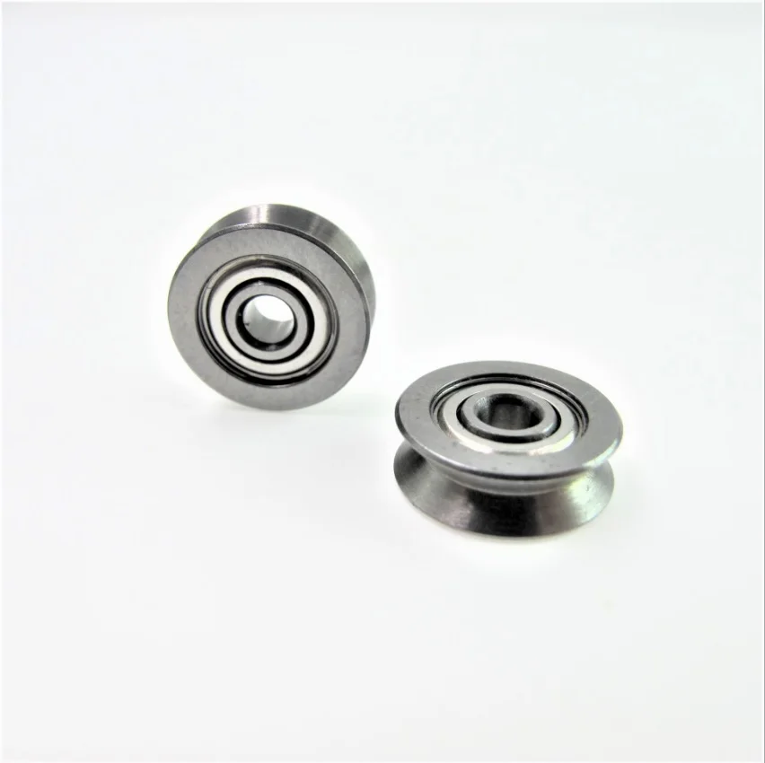 100pcs V623ZZ V623 ZZ 623W 3x12x4 mm V groove ball bearing roller wheel for guide track 3*12*4