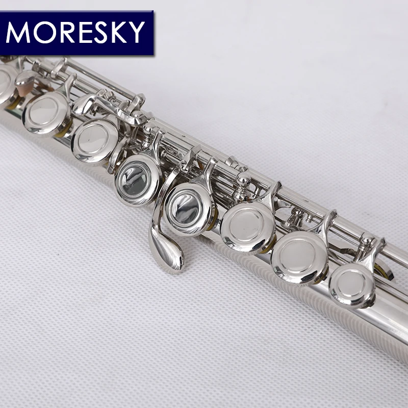 MORESKY 16/17 Close/Open Holes C Key Flute Instrument Cupronickel