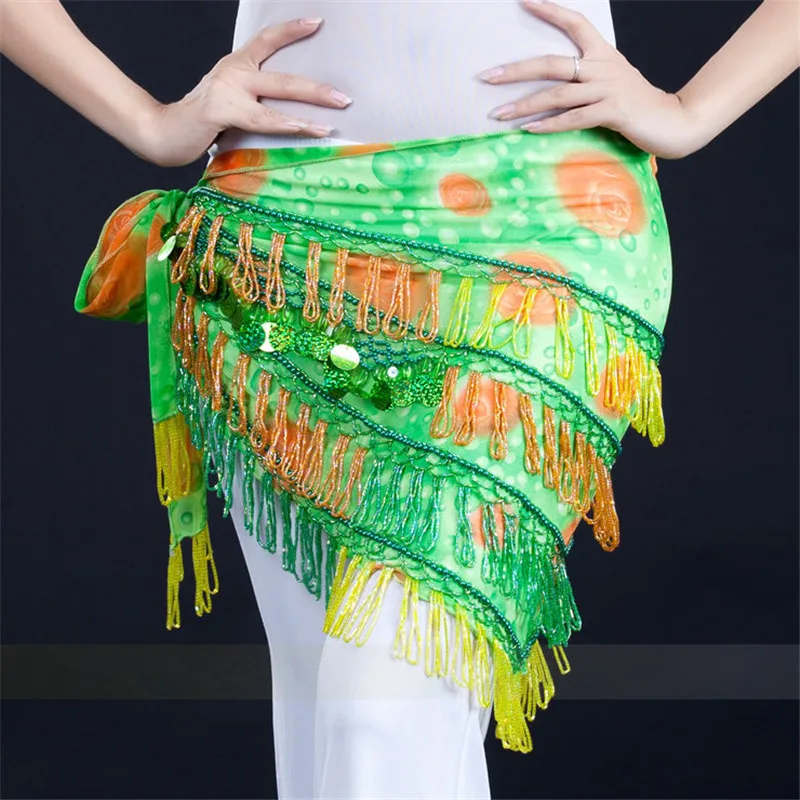 2019 New Style Tribal Belly Dance Clothes Gypsy Costume Accessories Fringe Wrap Egypt Belts Hip Scarf Bellydance Belt 4 Colors