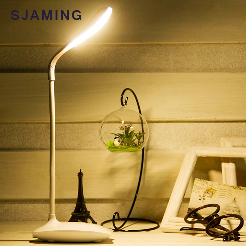 

High quality Adjustable USB Rechargeable Touch Sensor LED Reading Light Desk Table Switch Dimmable Student Lamp hot selling