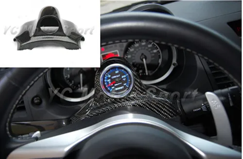 Car Accessories Carbon Fiber 52mm/60mm Steering Whell Single Gauge Pod Fit For 2008-2012 Evolution X EVO 10 Interior Trim