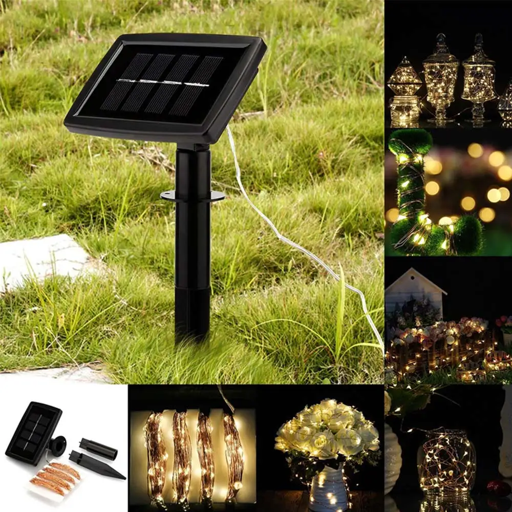 LED Garden Solar String Lights 200LED Decoration Lamp Waterproof Fairy Starry String Light Christmas Party Decorative Lights