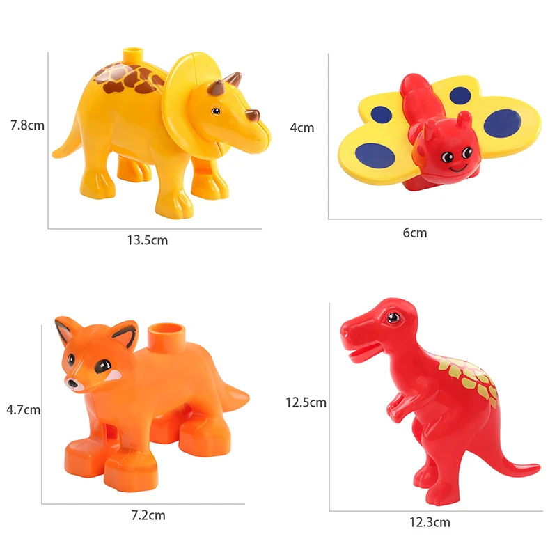 DIY Plastic Assembly Building Blocks Animals Zoo Series Figures DIY Building Bricks Blocks Toys For Children