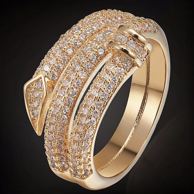 Luxury Brand Copper Gold-color Bracelet Anniversary Jewelry Europe Design Cubic Zircon Bracelet Bijoux Love Bangles Pulseira