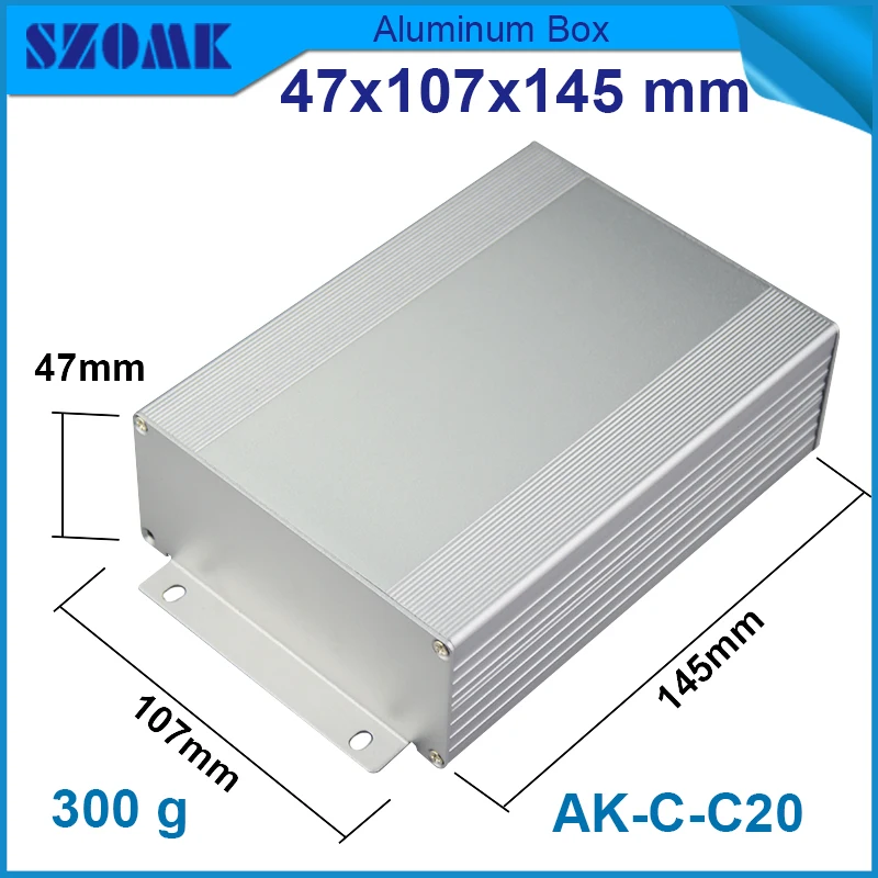 1Piece 47*107*145mm Silver color Aluminium server rack cabinet szomk electronic circuit box  projects enclosures