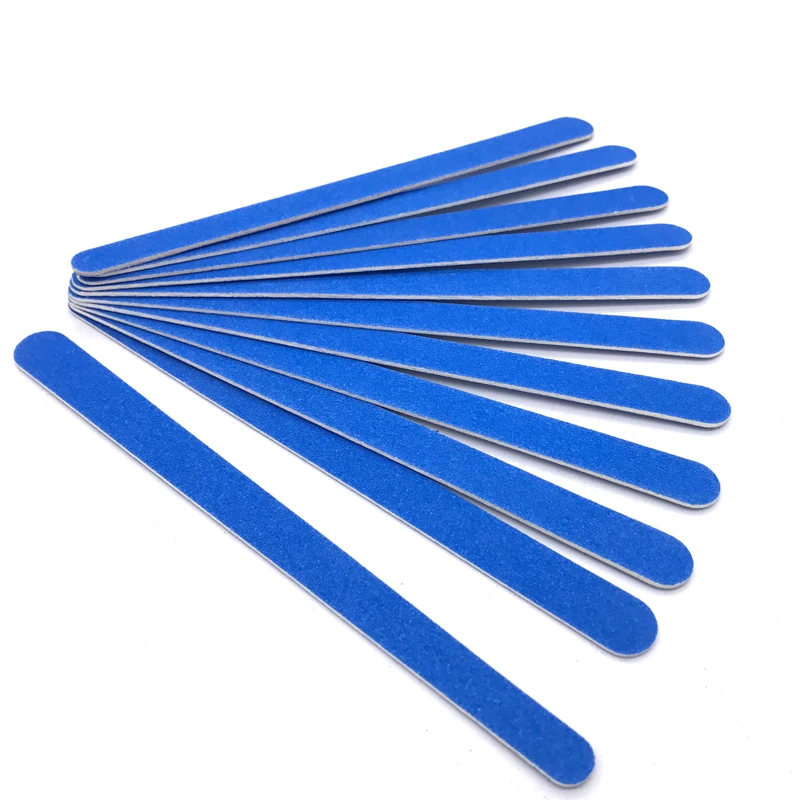 20 Pc Sanding Limas Para Manicura Wooden Nail Files 180/240 Nails Accessoires 17Cm Pedicure s Blue  File Nail Products Lima Unha