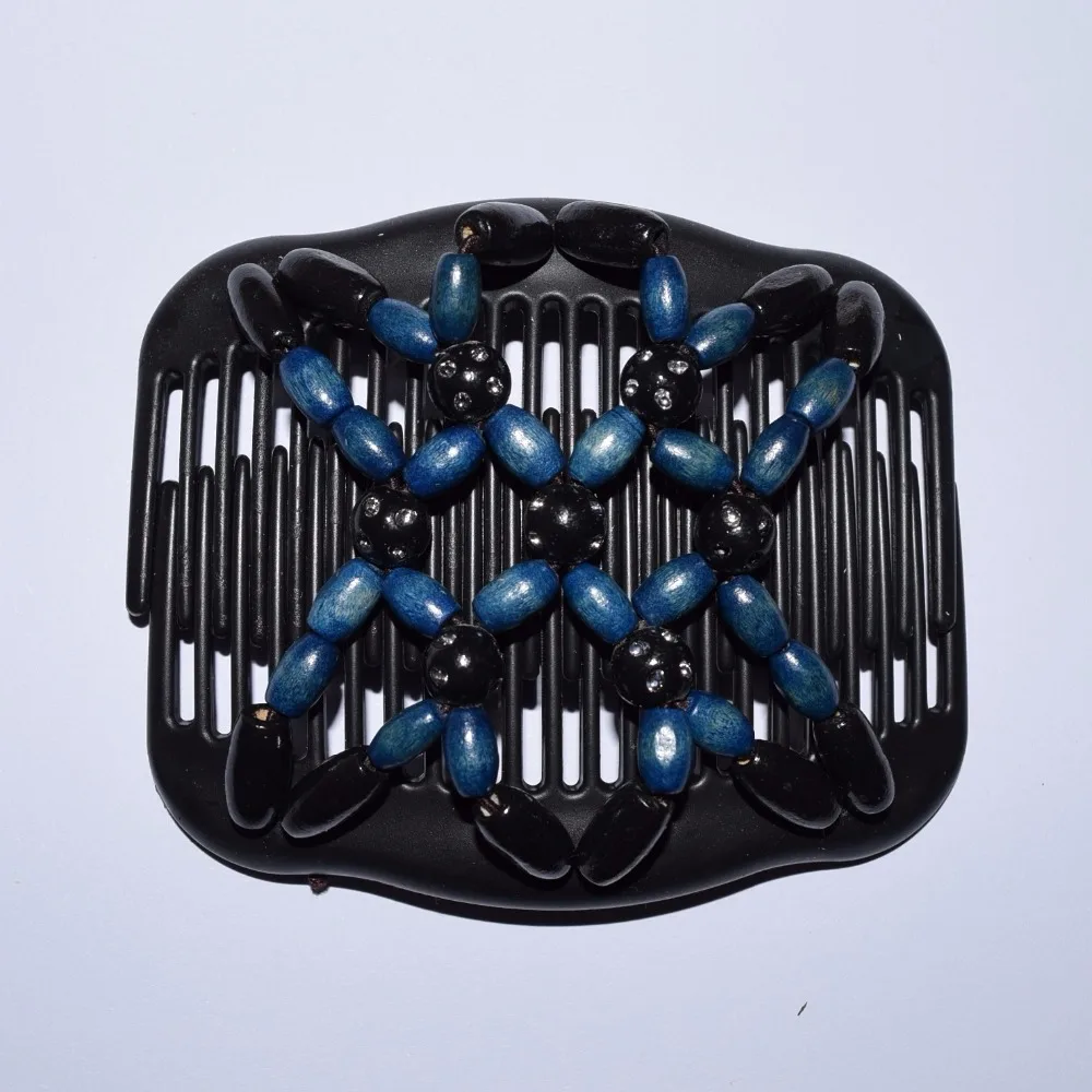 dark blue and black classical beads comb 20 pcs/lot  royal pattern work lady hair accessory Easy to Use