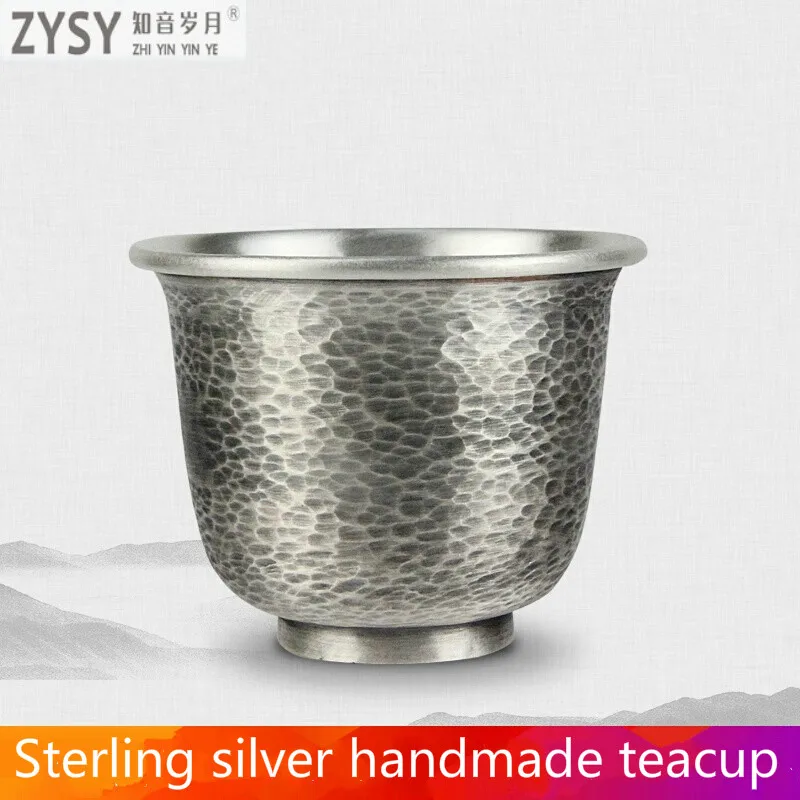 S999 sterling silver tea cup coffee cup household kitchen accessories utility cup